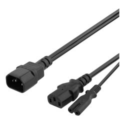 Opgrader din strømforsyning med Pro Power Cable C14 - C13/C7 - 0,2 m fra Deltaco. Denne alsidige strømsplitter, der opfylder IEC 60320-standarderne, er ideel til at forbinde elektroniske enheder med forskellige stiktyper. Med en længde på kun 20 cm giver den perfekt fleksibilitet til trange områder, hvor du ønsker at holde ledningerne organiseret. Uanset om det er til hjemmet eller kontoret, sikrer dette kabel en effektiv og pålidelig strømtilslutning.

- Kompakt længde på 20 cm for nem installation
- IEC 60320 C14 til C13/C7 for universel kompatibilitet
- Ideel til strømforsyning af forskellige enheder
- Holder ledningerne pæne og organiserede
- Højkvalitets konstruktion for optimal ydeevne
- Perfekt til både hjemme- og kontormiljøer