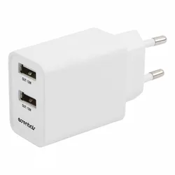 Essentials Wall Charger 2x Usb-a, 2.4a, 12w, White - Oplader